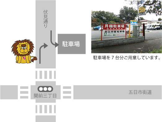 マイカーでお越しの方